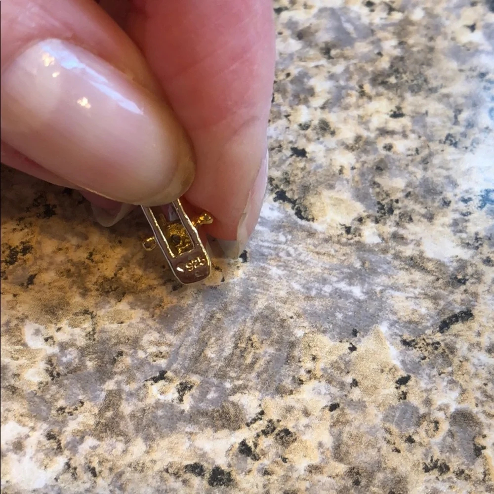 Gold Color over Sterling Tennis Style Bracelet - Picture 7 of 17